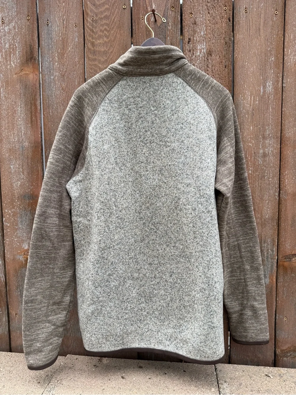 Patagonia Men’s Tan Heather Better Sweater 1/4 Zip Fleece Sweatshirt Large